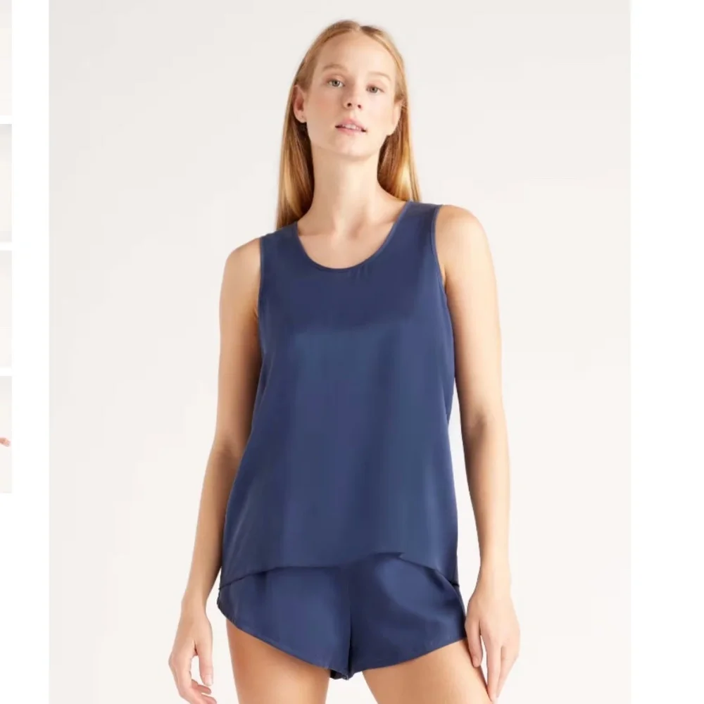 -QUINCE 100% Washable Silk Pajama Tank Top Size S